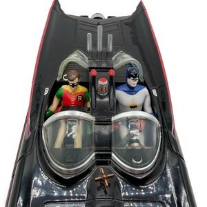 NJ Croce 1966 TV Batmobile 9" Bendable Figures Batman Robin DC Comics 2015 Car